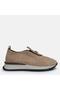 Women's plus size beige chunky sole casual sneakers