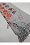 Embroidered Cashmere Wool Shoulder Shawl 70 X 200 cm Patterned Thick Tassel Shawl - 4