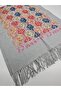 Embroidered Cashmere Wool Shoulder Shawl 70 X 200 cm Patterned Thick Tassel Shawl - 2