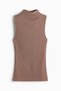 Silk-blend turtleneck top