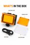 LED Camera Video Light 3200K/6400K, 120° Wide Lighting, Adjustable Brightness, Type-C Power, Cold Shoe & 1/4" Mount - 8