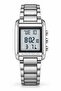 ALFAJR SALAH AL-3208 Digital Wrist Watch for Men – Silver-Tone Metal Bracelet, Rectangular LCD Display, Day & Date Display, 3 Side Control Buttons - 6