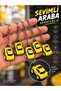 Yellow Car Figurine Keychain 3D Printing Bag and Vehicle Ornament Gift in Box 1 Piece