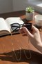 Glasses Chain Brown Drop Stone Detailed Gift Accessory Glasses Strap Glasses Cord Handmade - 3