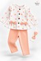 Baby Girl Set with Heart Patterned Bow and Headband, 3-Piece Top and Bottom Set for 3, 6, 9, 12 Months - 6