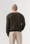 Braid V-Neck Embossed Knit Thessaloniki Knitwear Men's Sweater - 5