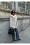 Women's Snap Fastener Plush Fur Coat Oversized Long Cut Winter Fur Jacket with Pockets - 5