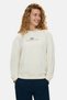 Nessa bone color hooded cotton printed loose fit women's sweatshirt