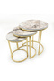 Anza 3-Piece Signature Nesting Coffee Table Set, Wood Finish - Beige Gold - 2