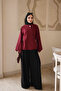 Burgundy Kimono with Slits on the Sleeves and Side Ties - 2