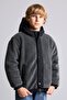 Windproof Plush Hooded Coat Boys (26 Wn) - 3