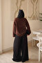 Brown Button Detailed Angora Knit Sweater - 4