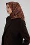 Twill Silk Scarf 53004 Coffee Blue - 3