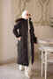 Brown Zippered Hooded Quilted Long Nova Coat - 2