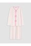 Girls' Pajama Set Heart Patterned Striped Bow Detailed Long Sleeve Comfortable 2 Piece