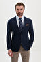 Straight Slim Fit Wool Blend Men's Jacket Navy Blue - 41509.26K - 5