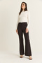 Women's Bitter Coffee High Waist Spanish Trotting Fabric Pants 8062 60286548 - 5