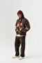 Wallart Patterned Hooded Plush Men's Coat - 6