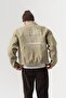 Athlete Suede Men's Jacket with Embroidered Back Detail and Snap Closure - 7