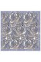 Twill Silk Scarf 53006 Cream Blue - 5