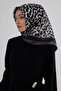 Twill Silk Scarf 53002 Gray Black - 4