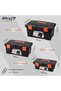 PRO7 Plastic Tool Box Set-13,16,19inch- Portable Durable ABS Plastic Deep Hardware Storage Toolbox O - 2
