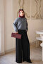 Smoked Crew Neck Stoned Angora Soft Knit Sweater - 3