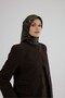 Twill Silk Scarf 53004 Khaki Brown - 2