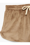 Relaxed Fit Waist Tie Pocketed Mini Shorts Pajama Bottoms - 3