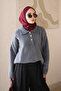 Smoked Shirt Collar Angora Soft Knitwear Sweater - 4