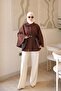 Brown Oversize Belted Cashmere Poncho - 2