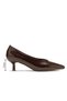 Women's Short Heeled Matte Leather Classic Evening Dress Shoes Heeled Shoes Stiletto - 2