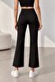 Women's Modal Fabric Contrast Stripe Detailed Straight-Leg Trousers Zg3535 - 4