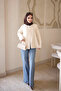 Cream Buttoned Angora Soft Knit Cardigan - 2
