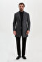 Straight Slim Fit Classic Wool Men's Coat Anthracite - 21346.26K - 3