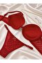 Women's Lace Underwire Padded Support Bra Panty Set - 2