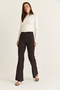 Women's Bitter Coffee High Waist Spanish Trotting Fabric Pants 8062 60286548 - 4