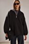 Stand-Up Collar Oversize 3-Yarn Sweatshirt - 2