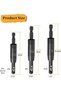 Drill Bit Set, 3 Count Self Centering Drill Bits with Hex Shank and Adjustment Wrench, Profes - 6
