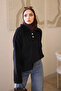 Black Shirt Collar Angora Soft Knit Sweater - 4