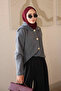 Smoked Buttoned Angora Soft Knitwear Cardigan - 4