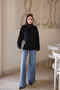 Black Button Detailed Angora Knit Sweater - 2