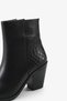 Teloa Women's Genuine Leather Heeled Boots - Black - 4
