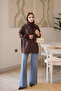 Brown Zippered and Decorated Jacket Trench - 3