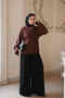 Brown Sleeveless Slit Side Tie Kimono - 3