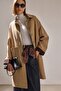 Velvet-Detail Oversize Trench Coat
