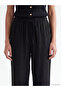Women's Linen Blended Pants with Elastic Waist - 3