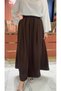 Premium wide leg crepe pants bitter brown