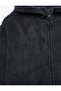 Long Sleeve Textured Zippered Hooded Fleece Sweatshirt - 3