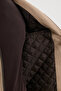Slim Fit Suede Body Knitwear Sleeves Hooded Zippered Men's Coat Beige - 39683.26K - 5